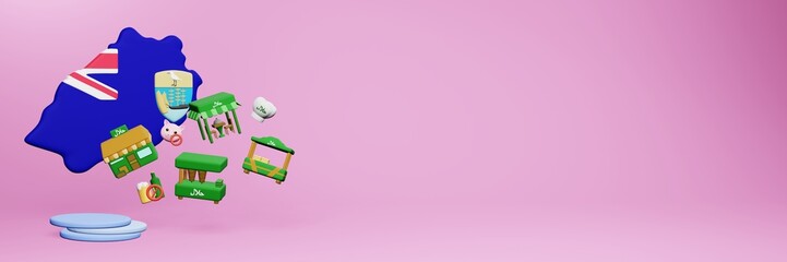 3d rendering of halal restaurants and places to eat in Saint Helena for Eid Al Fitri, Eid Al Adha and Ramadan