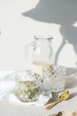 Matcha Latte preparation