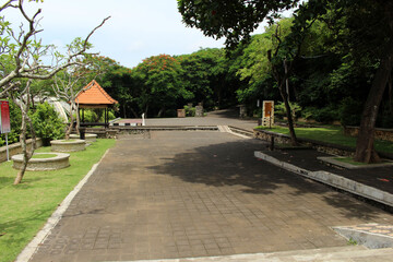 Empty Uluwatu Temple of Bali during pandemic. Taken January 2022.