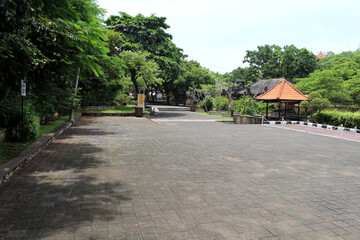 Empty Uluwatu Temple of Bali during pandemic. Taken January 2022.