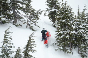 Snow machine rider in Alaska
