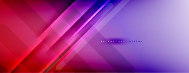 Abstract background - lines composition created with lights and shadows. Technology or business digital template. Trendy simple fluid color gradient abstract background with dynamic