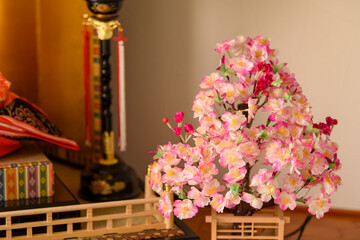 お雛様飾りの桜