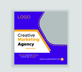 Digital marketing agency and corporate social media post template EPS File