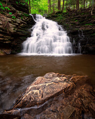 waterfall in the mountains
