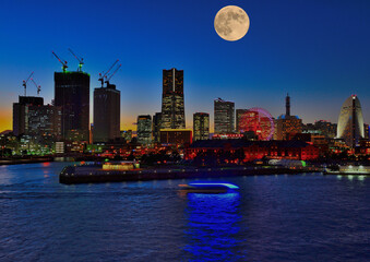 Fototapeta premium 横浜みなとみらいの夜景