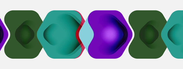 Color arrow shapes on white backdrop. Minimal geometric abstract background. Vector illustration for wallpaper banner background or landing page