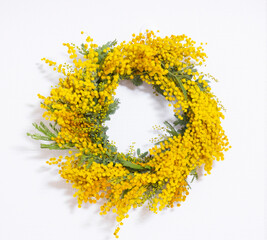 Mimosa wreath