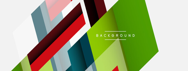 Vector background. Abstract overlapping color lines design with shadow effects. Illustration for wallpaper banner background or landing page