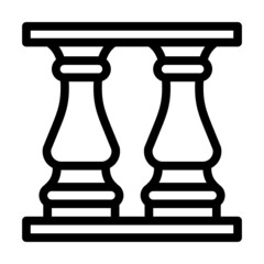 balusters decoration line icon vector. balusters decoration sign. isolated contour symbol black illustration