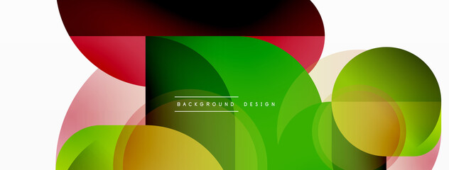 Obraz premium Round triangle shapes lines and circles. Geometric vector illustration for wallpaper banner background or landing page