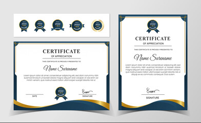 Certificate border template with luxury and modern line.