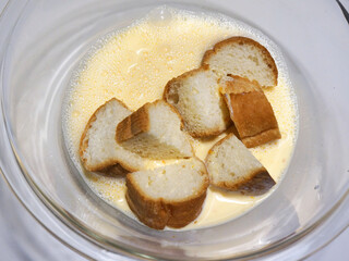 フレンチトースト作り