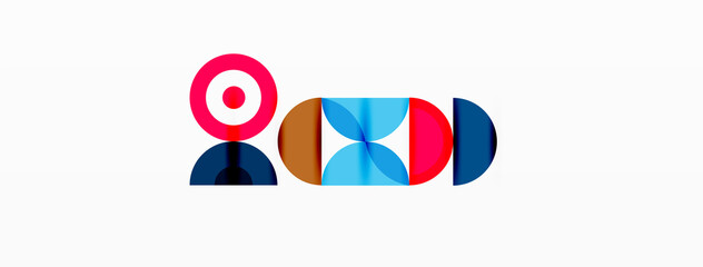 Colorful circle abstract background. Template for wallpaper, banner, presentation, background