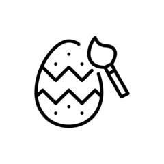 Easter egg dyeing. Pixel perfect, editable stroke icon