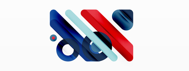 Creative geometric wallpaper. Minimal lines and circles background