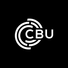 CBU letter logo design on black background. CBU creative initials letter logo concept. CBU letter design.