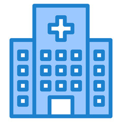 Fototapeta premium hospital blue style icon