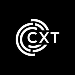 CXT letter logo design on black background. CXT creative initials letter logo concept. CXT letter design.