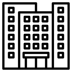 apartment outline style icon