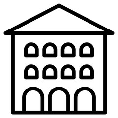 building outline style icon