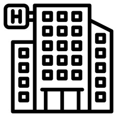 hotel outline style icon