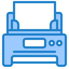 printer blue style icon