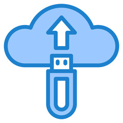 usb blue style icon