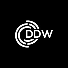 DDW letter logo design on black background. DDW creative initials letter logo concept. DDW letter design.