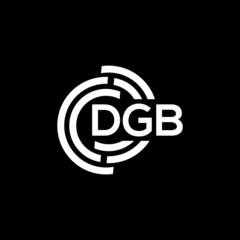 DGB letter logo design on black background. DGB creative initials letter logo concept. DGB letter design.
