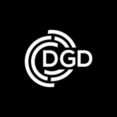 DGD letter logo design on black background. DGD creative initials letter logo concept. DGD letter design.