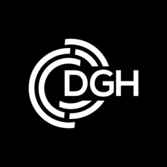 DGH letter logo design on black background. DGH creative initials letter logo concept. DGH letter design.