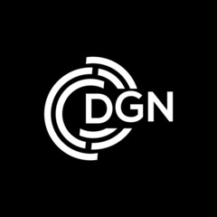 DGN letter logo design on black background. DGN creative initials letter logo concept. DGN letter design.