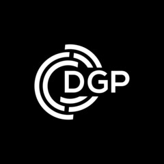 DGP letter logo design on black background. DGP creative initials letter logo concept. DGP letter design.