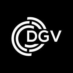 DGV letter logo design on black background. DGV creative initials letter logo concept. DGV letter design.