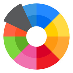 color wheel flat style icon - 486818759