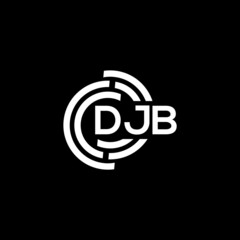 DJB letter logo design on black background. DJB creative initials letter logo concept. DJB letter design.