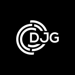 DJG letter logo design on black background. DJG creative initials letter logo concept. DJG letter design.