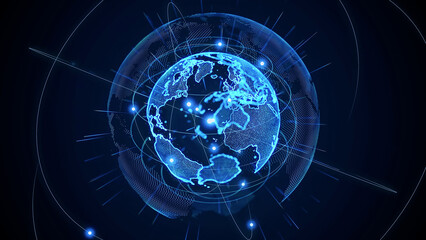Global communication network concept. Worldwide business.