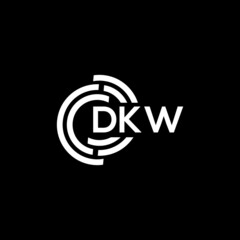 DKW letter logo design on black background. DKW creative initials letter logo concept. DKW letter design.