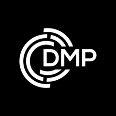 DMP letter logo design on black background. DMP creative initials letter logo concept. DMP letter design.