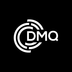 DMQ letter logo design on black background. DMQ creative initials letter logo concept. DMQ letter design.