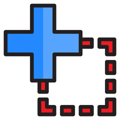 Fototapeta premium cell color line style icon