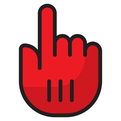 Obraz premium hand color line style icon