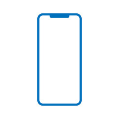 スマートフォン　線画　ブランクスクリーン