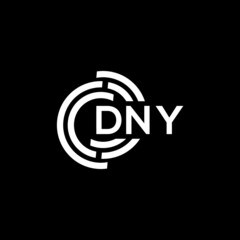 DNY letter logo design on black background. DNY creative initials letter logo concept. DNY letter design.