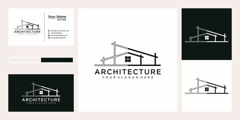 architecture with home logo design