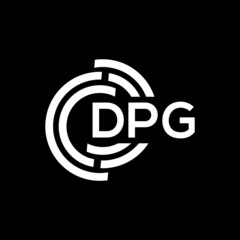 Fototapeta premium DPG letter logo design on black background. DPG creative initials letter logo concept. DPG letter design.