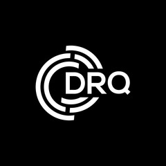 DRQ letter logo design on black background. DRQ creative initials letter logo concept. DRQ letter design.