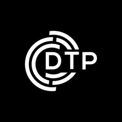 DTP letter logo design on black background. DTP creative initials letter logo concept. DTP letter design.